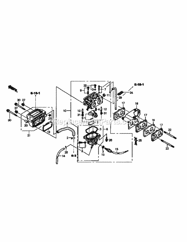 Gxv670 Carburetor Diagram and Parts List for M54-HN 53BB5ETW750 Cub Cadet Sprayer